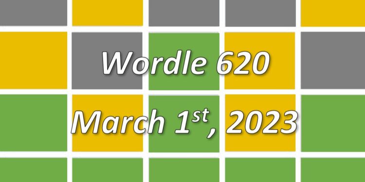 Daily Wordle 620 - 1st March 2023