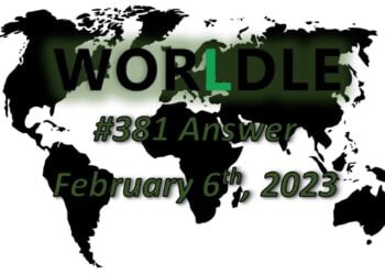Daily Worldle 381 Answers - February 6th 2023