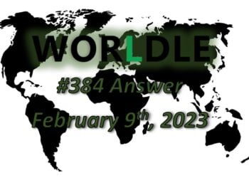 Daily Worldle 384 Answers - February 9th 2023