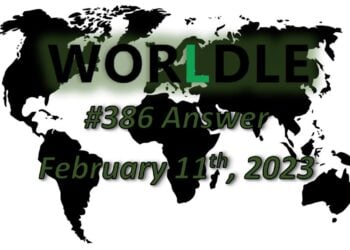 Daily Worldle 386 Answers - February 11th 2023