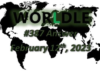 Daily Worldle 387 Answers - February 12th 2023
