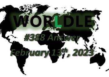 Daily Worldle 388 Answers - February 13th 2023