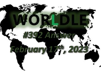 Daily Worldle 392 Answers - February 17th 2023