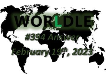 Daily Worldle 394 Answers - February 19th 2023