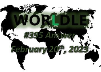 Daily Worldle 395 Answers - February 20th 2023