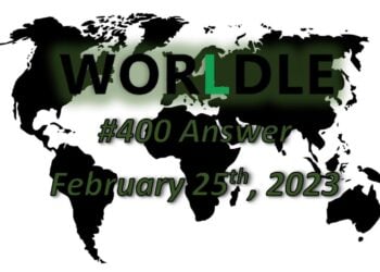 Daily Worldle 400 Answers - February 25th 2023