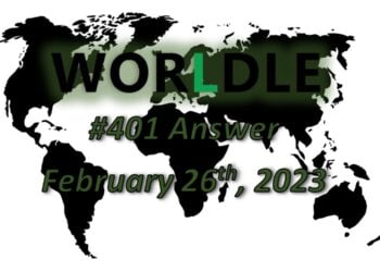 Daily Worldle 401 Answers - February 26th 2023