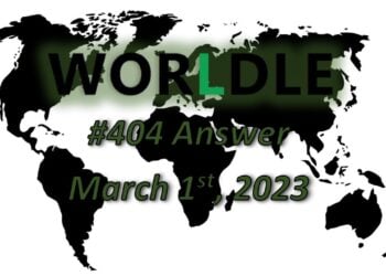 Daily Worldle 404 Answers - March 1st 2023