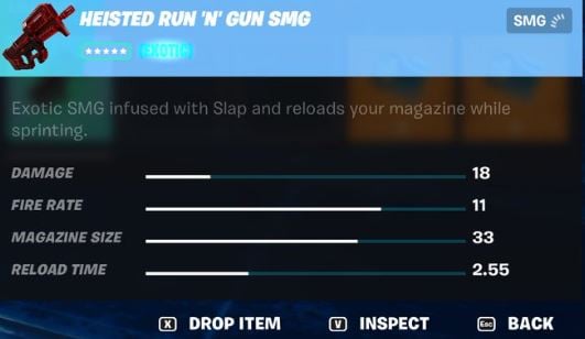 Heisted Run N Gun SMG Fortnite
