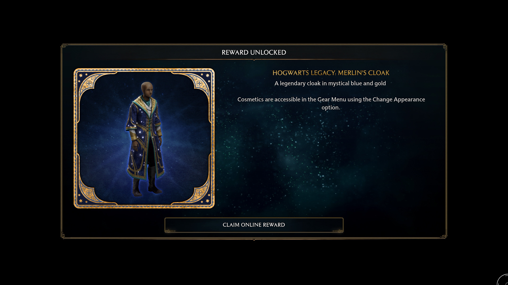 Hogwarts Legacy Merlin's Cloak Claimed