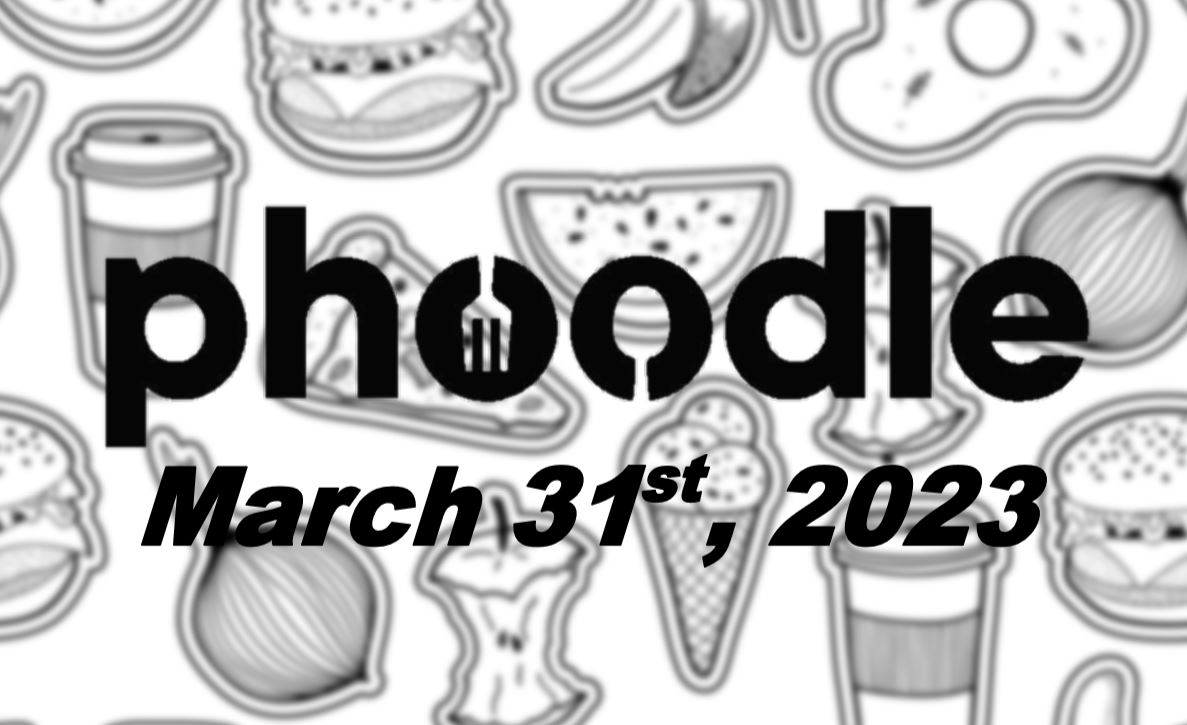 Daily Phoodle - 31st March 2023