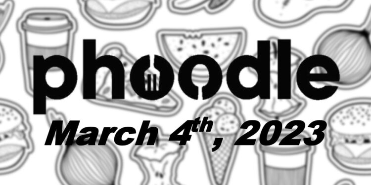 Daily Phoodle - 4th March 2023