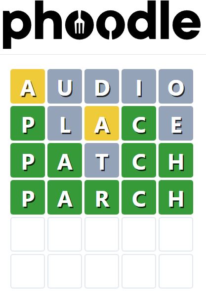 Daily Phoodle Answer 300 - 4th March 2023