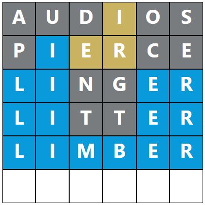 Daily Word Hurdle #820 Afternoon Answer - 3rd March 2023