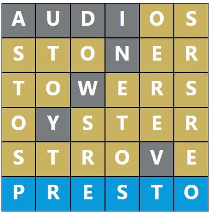 Daily Word Hurdle #821 Morning Answer - 4th March 2023
