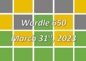 Daily Wordle 650 - 31st March 2023