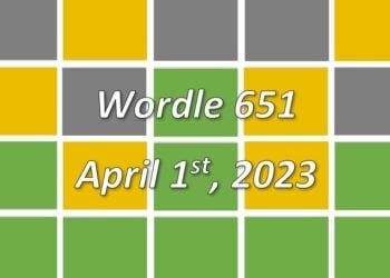 Daily Wordle 651 - 1st April 2023