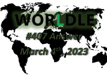Daily Worldle 407 Answers - March 4th 2023