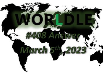 Daily Worldle 408 Answers - March 5th 2023