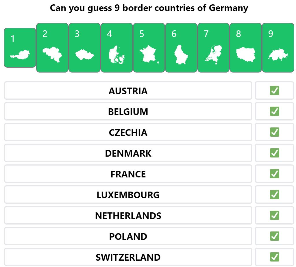 Daily Worldle 408 Bonus Neighbouring Countries Answers - March 5th 2022