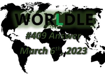 Daily Worldle 409 Answers - March 6th 2023