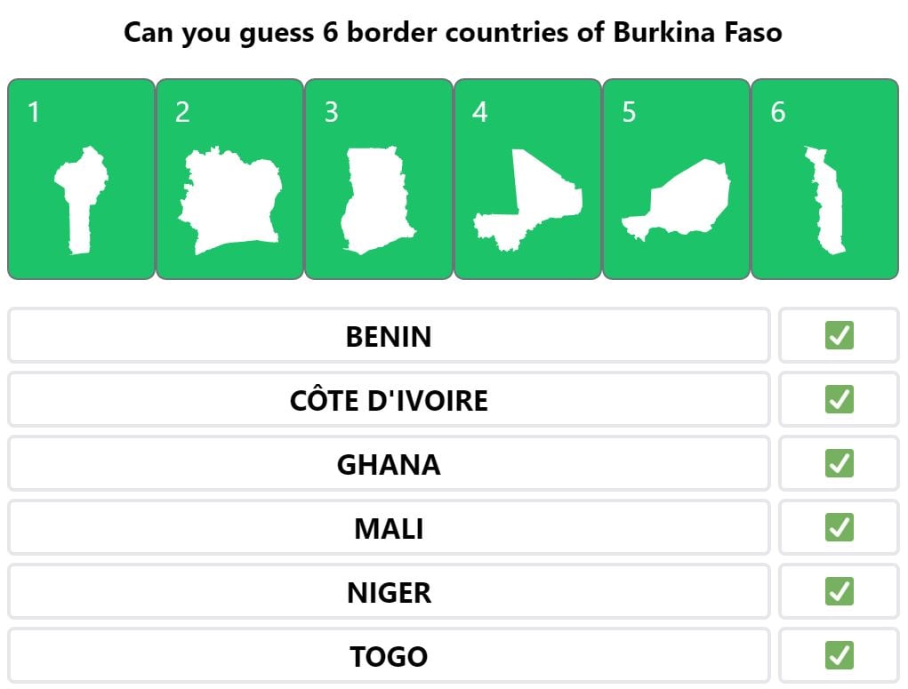 Daily Worldle 409 Bonus Neighbouring Countries Answers - March 6th 2022