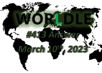 Daily Worldle 413 Answers - March 10th 2023