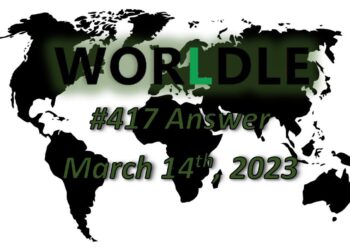 Daily Worldle 417 Answers - March 14th 2023