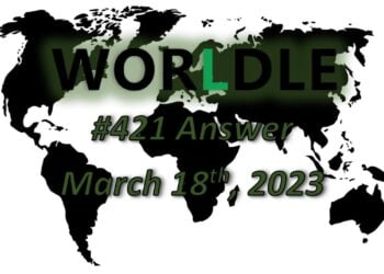 Daily Worldle 421 Answers - March 18th 2023
