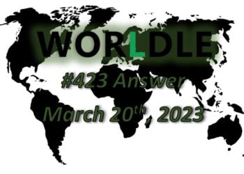 Daily Worldle 423 Answers - March 20th 2023