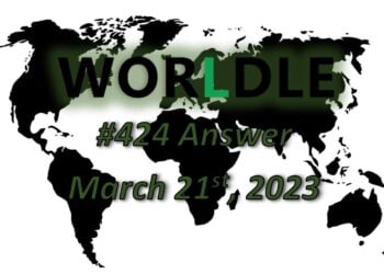 Daily Worldle 424 Answers - March 21st 2023