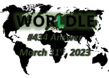 Daily Worldle 434 Answers - March 31st 2023