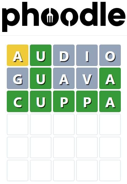Daily Phoodle Answer 342 - 15th April 2023