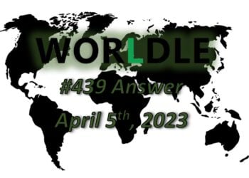 Daily Worldle 439 Answers - April 5th 2023