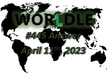 Daily Worldle 445 Answers - April 11th 2023
