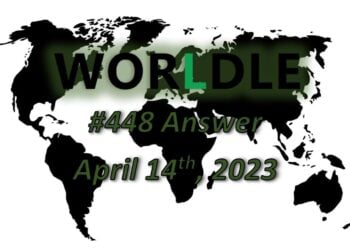 Daily Worldle 448 Answers - April 14th 2023