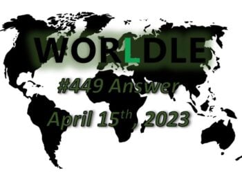 Daily Worldle 449 Answers - April 15th 2023