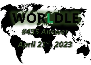 Daily Worldle 455 Answers - April 21st 2023