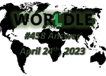 Daily Worldle 458 Answers - April 24th 2023