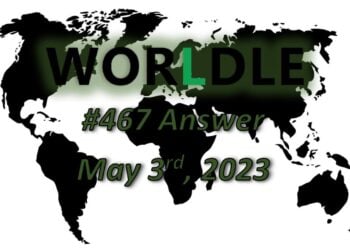 Daily Worldle 467 Answers - May 3rd 2023