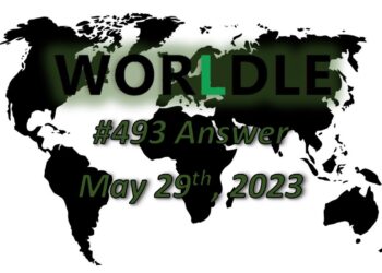 Daily Worldle 493 Answers - May 29th 2023