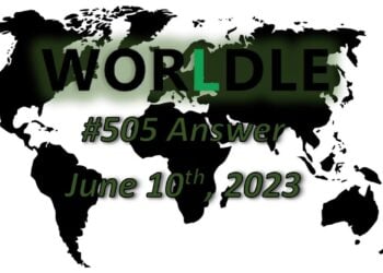 Daily Worldle 505 Answers - June 10th 2023