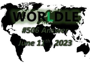 Daily Worldle 506 Answers - June 11th 2023