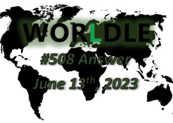 Daily Worldle 508 Answers - June 13th 2023