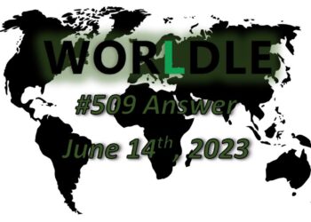 Daily Worldle 509 Answers - June 14th 2023