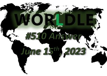 Daily Worldle 510 Answers - June 15th 2023