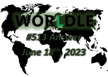 Daily Worldle 513 Answers - June 18th 2023