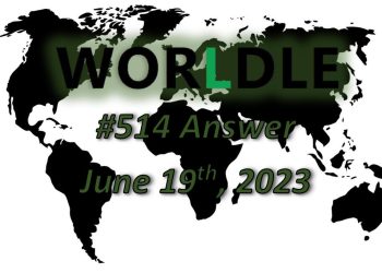 Daily Worldle 514 Answers - June 19th 2023