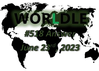 Daily Worldle 518 Answers - June 23rd 2023
