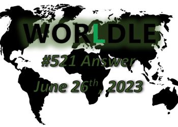 Daily Worldle 521 Answers - June 26th 2023